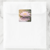 Eine Seerose Quadratischer Aufkleber (Tasche)