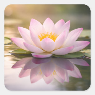 Eine Seerose Quadratischer Aufkleber