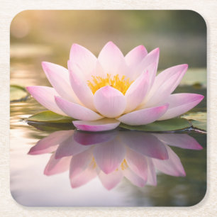 Eine Seerose Rechteckiger Pappuntersetzer