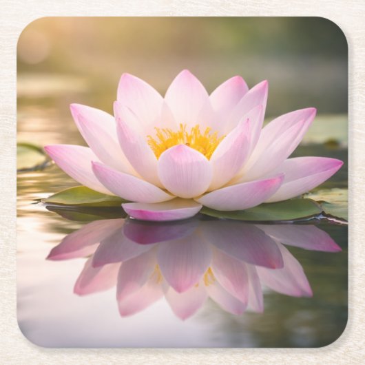 Eine Seerose Rechteckiger Pappuntersetzer (Vorderseite)