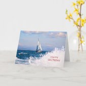 Eine Segelboot-Geburtstagskarte Karte (Gelbe Blume)