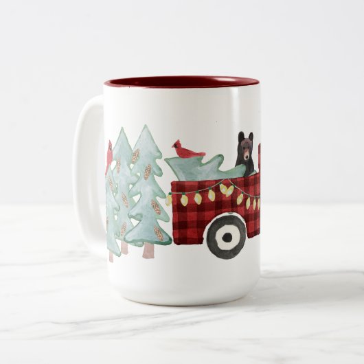 Eine sehr beängstigende Weihnachtskollektion Zweifarbige Tasse (Vorderseite Links)