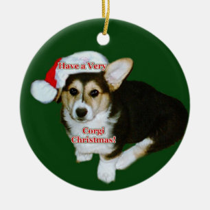 Eine sehr Corgi-WeihnachtenGimli Welpen-Verzierung Keramikornament