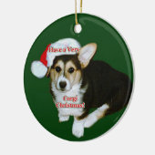 Eine sehr Corgi-WeihnachtenGimli Welpen-Verzierung Keramikornament (Links)
