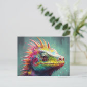 Eine sehr farbenfrohe Lizard Postkarte (Stehend Vorderseite)