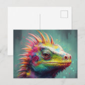 Eine sehr farbenfrohe Lizard Postkarte (Vorne/Hinten)