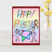 Eine sehr farbenfrohe Pessach-Karte Karte (Gelbe Blume)