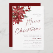 Eine sehr frohe Weihnachts-Party Blume Candy Cain Einladung (Vorne/Hinten)