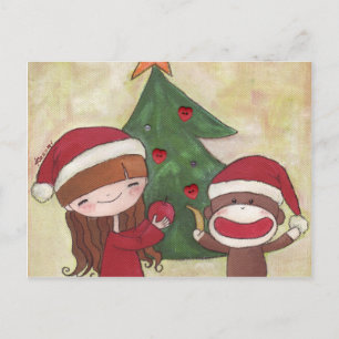 Eine sehr frohe Weihnachtskarte Feiertagspostkarte