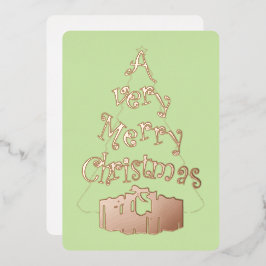 Eine sehr frohe Weihnachtskarte Folien Feiertagskarte