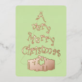 Eine sehr frohe Weihnachtskarte Folien Feiertagskarte (Vorderseite)