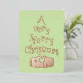 Eine sehr frohe Weihnachtskarte Folien Feiertagskarte (Stehend vorne)