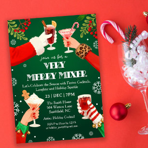 Eine sehr fröhliche Weihnachts-Cocktailparty Einladung