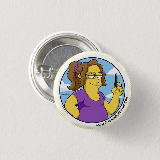 Eine sehr gelbe Hommage Button (Vorne & Hinten)