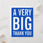 Eine sehr große Dankeschön Blue Card Karte (Vorderseite/Rückseite Beispiel)