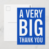 Eine sehr große Dankeschön Blue Card Postkarte (Vorne/Hinten)