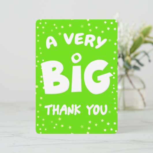 Eine sehr große Dankeskarte von mir (Stehend Vorderseite)