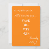 Eine sehr große Dankeskarte von mir (Rückseite)