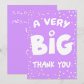 Eine sehr große Danksagkarte Einladung (Vorne/Hinten)