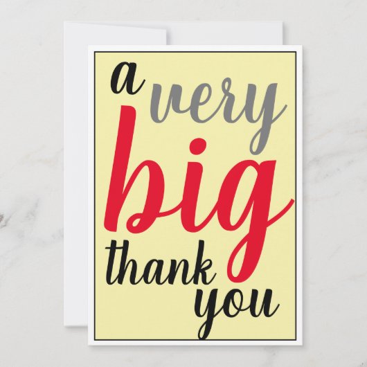 Eine sehr große Danksagung an Ihr Büro Dankeskarte (Vorderseite)