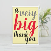 Eine sehr große Danksagung an Ihr Büro Dankeskarte (Stehend Vorderseite)