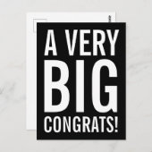 Eine sehr große Postkarte für Glückwunsch (Vorne/Hinten)