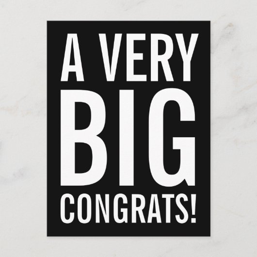 Eine sehr große Postkarte für Glückwunsch (Vorderseite)