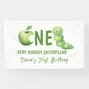 Eine sehr hungrige Raupe zum ersten Geburtstag Banner