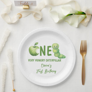 Eine sehr hungrige Raupe zum ersten Geburtstag fei Pappteller