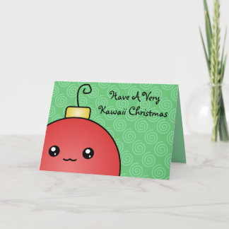 Eine sehr Kawaii Weihnachtskarte Feiertagskarte