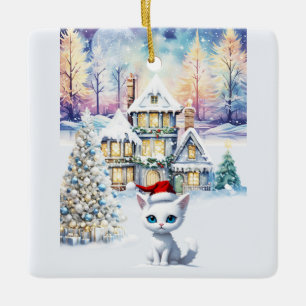 EINE SEHR KIT KAT CHRISTMAS KERAMIKORNAMENT