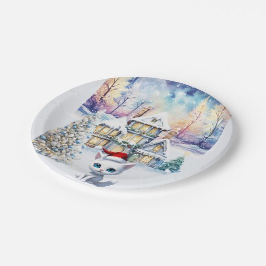 EINE SEHR KIT KAT CHRISTMAS PAPPTELLER (Schrägansicht)