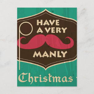Eine sehr manische Weihnachtskarte Feiertagspostkarte
