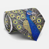 Eine sehr schöne Pfauenlandschaft-Krawatte Krawatte (Gerollt)