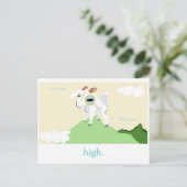 Eine sehr sonnige Ziegenkarte. Postkarte (Stehend Vorderseite)