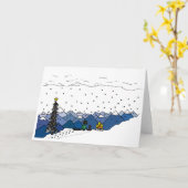 Eine sehr spitzige Weihnachtskarte Karte (Gelbe Blume)