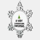 EINE SEHR ÜBERNATÜRLICHE KRISTE SCHNEEFLOCKEN Zinn-Ornament (Rechts)