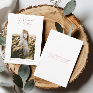 Eine sehr Verheiratete Weihnachts-Fotokarte Dankeskarte