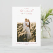 Eine sehr Verheiratete Weihnachts-Fotokarte Dankeskarte (Stehend Vorderseite)