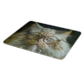 Eine sehr weise Katze. Schneidebrett (Ecke)