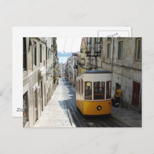 Eine Seilbahn in Lissabon Postkarte (Vorne/Hinten)