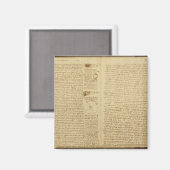 Eine Seite aus dem Codex Leicester, 1508-12 Magnet (Vorderseite/Rückseite)
