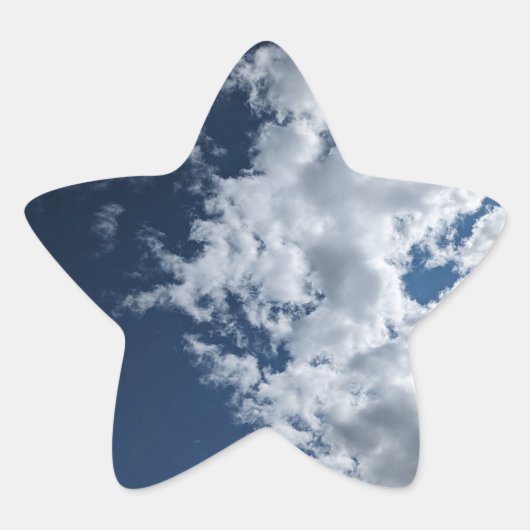 Eine Seite der Wolken Stern-Aufkleber (Vorderseite)
