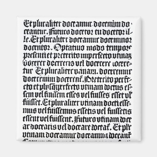 Eine Seite des "Grammaire Latine" Magnet (Vorne)