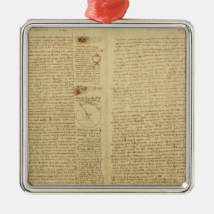 Eine Seite vom Kodex Leicester, 1508-12 Ornament Aus Metall