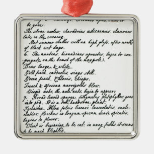 Eine Seite vom Tagebuch von Rev. James Woodforde Ornament Aus Metall