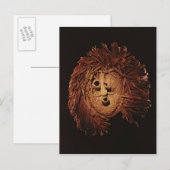 Eine Seneca-Maske für Winterritten Postkarte (Vorne/Hinten)