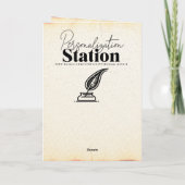 Eine Sepia-Fotovorlage Hochzeitstag Karte (Rückseite)