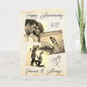 Eine Sepia-Fotovorlage Hochzeitstag Karte (Vorderseite)