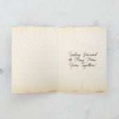 Eine Sepia-Fotovorlage Hochzeitstag Karte (Innenseite)